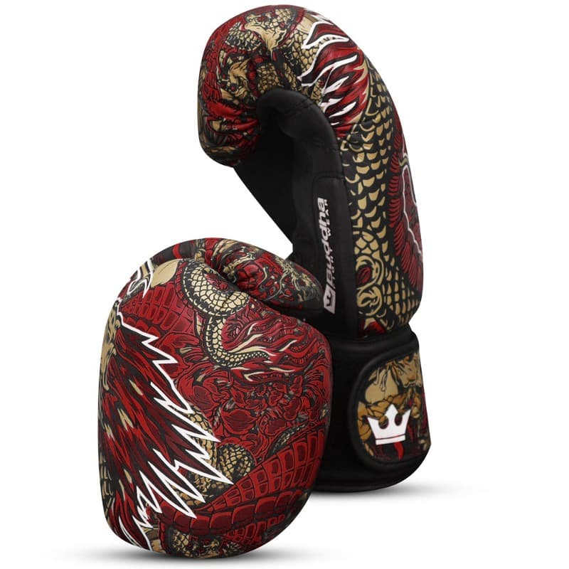 Gants de boxe rouges Bouddha Dragon > Livraison Gratuite