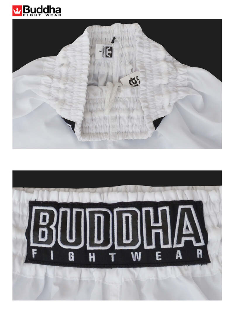 Short Muay Thai Buddha Retro Koi 2.0 blanc > Livraison Gratuite