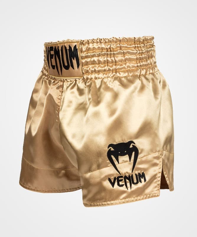 Short Venum Classic Muay Thai or / noir > Livraison Gratuite