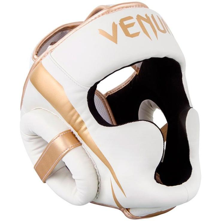 Casque de boxe Venum Elite blanc / or
