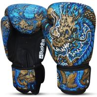 Gants de boxe bleus Bouddha Dragon