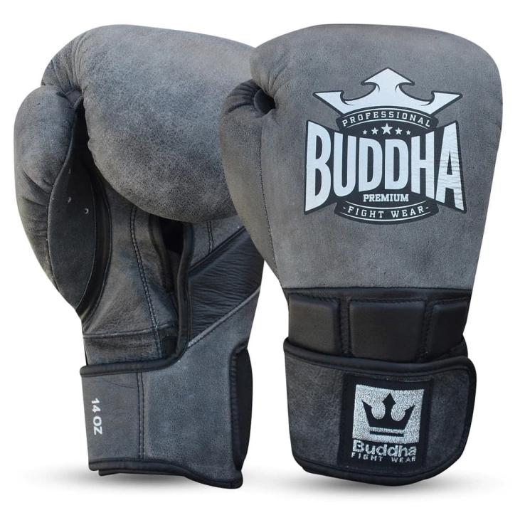 Buddha Legend Broken Gants de boxe en cuir noir