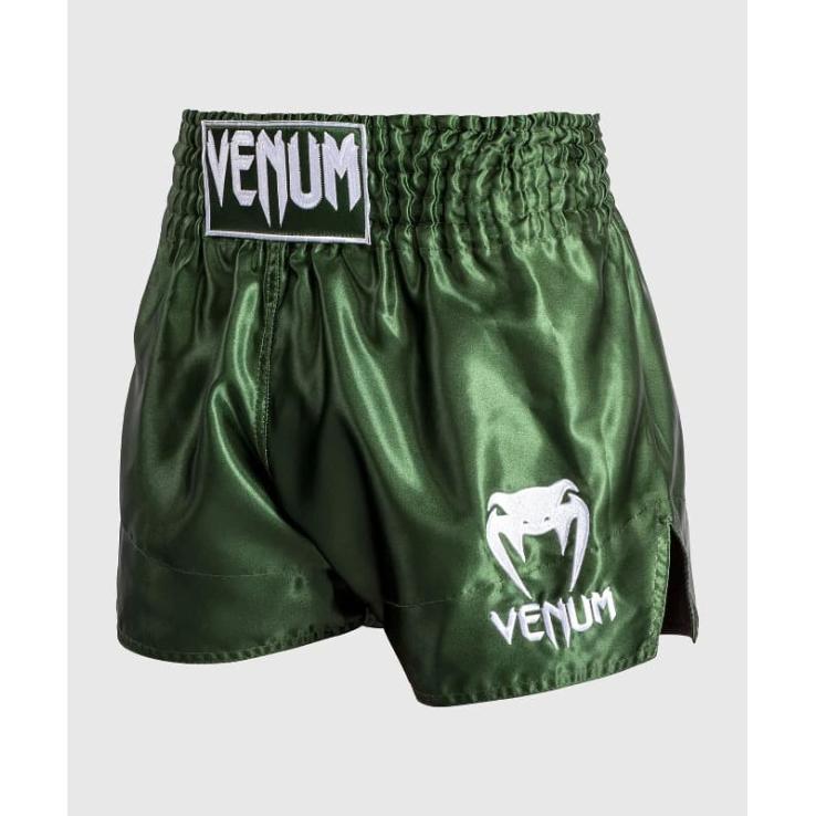 Pantalon Venum Classic Muay Thai kaki / blanc
