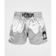 Short Venum Classic Muay Thai argent / noir