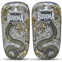 Coussinets de Muay Thai Dragon courbés en cuir Buddha S - blanc
