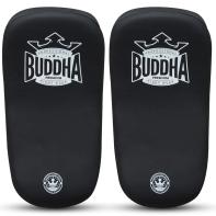Buddha S Curved Leather Muay Thai Pads Thaïlande - noir mat (Paire)