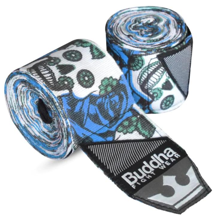 Bandages de boxe bouddha semi-élastiques mexicains - bleu