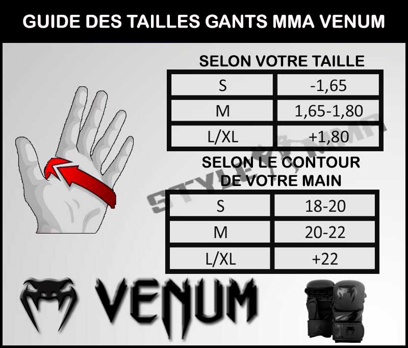Gants De MMA Venum Challenger 3.0 Sparring Black/Black > Livraison Gratuite